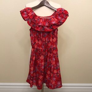 Red Print Dress